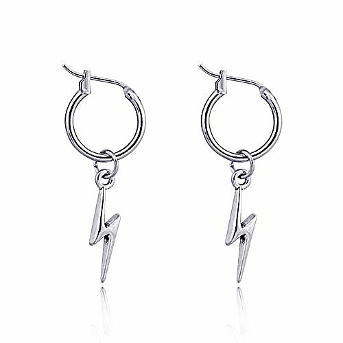 small gold hoop huggie earrings punk lightning bolt hoop dangle earrings(silver)
small gold hoop huggie earrings punk lightning bolt hoop dangle earrings(silver)