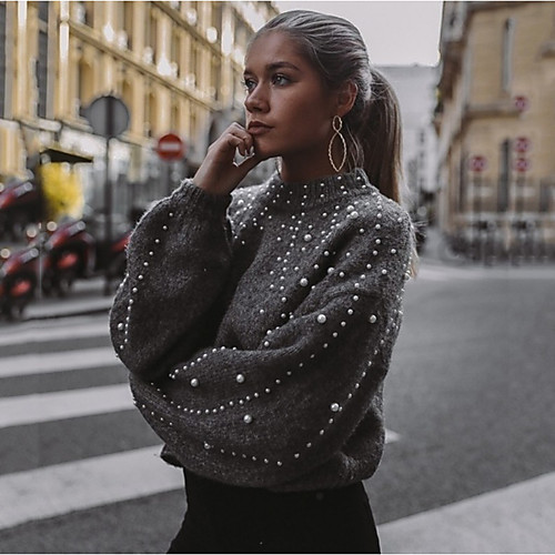 Women's Stylish Knitted Solid Color Pullover Long Sleeve Sweater Cardigans Crew Neck Fall White Wine Gray
Women's Stylish Knitted Solid Color Pullover Long Sleeve Sweater Cardigans Crew Neck Fall White Wine Gray