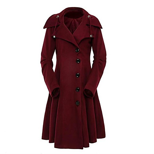 Women's Solid Colored Basic Fall Trench Coat Long Sport Long Sleeve Cotton Blend Coat Tops Black
Women's Solid Colored Basic Fall Trench Coat Long Sport Long Sleeve Cotton Blend Coat Tops Black