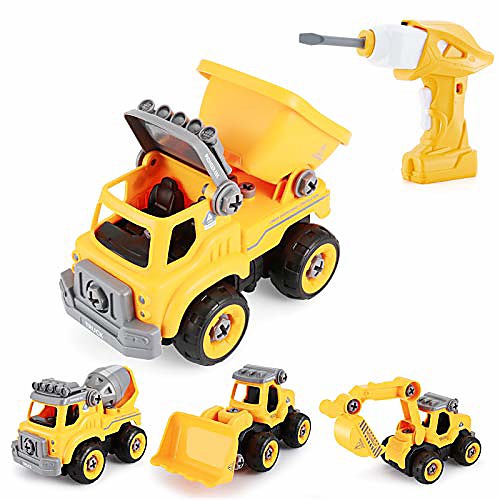 take apart toys, 4 in 1 construction trucks with electric drill converts to remote control car, gift toys for boys 3,4,5,6,7 years old kids stem building toy
take apart toys, 4 in 1 construction trucks with electric drill converts to remote control car, gift toys for boys 3,4,5,6,7 years old kids stem building toy