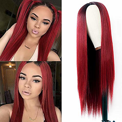 vvan long straight hair wine red straight wigs none bangs sythetic wigs with black roots full machine wig cosplay wig party wig for fashion women(24 inches wine red hair)
vvan long straight hair wine red straight wigs none bangs sythetic wigs with black roots full machine wig cosplay wig party wig for fashion women(24 inches wine red hair)
