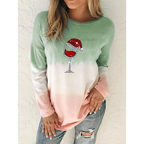 Women's Blouse Color Gradient Tie Dye Long Sleeve Print Round Neck Tops Elegant Basic Top Blue Purple Khaki
Women's Blouse Color Gradient Tie Dye Long Sleeve Print Round Neck Tops Elegant Basic Top Blue Purple Khaki
