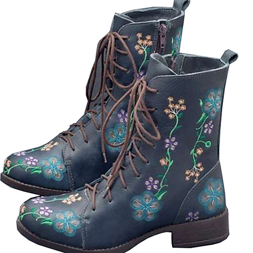 Women's Boots Block Heel Round Toe Casual Daily Walking Shoes PU Lace-up Floral Winter Red Blue Orange / Mid-Calf Boots
Women's Boots Block Heel Round Toe Casual Daily Walking Shoes PU Lace-up Floral Winter Red Blue Orange / Mid-Calf Boots