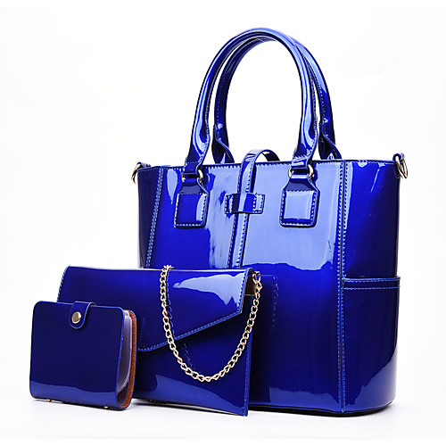 Women's Bags PU Leather Patent Leather Bag Set 3 Pcs Purse Set Zipper Chain Daily Outdoor Bag Sets 2021 Handbags Black Blue Purple
Women's Bags PU Leather Patent Leather Bag Set 3 Pcs Purse Set Zipper Chain Daily Outdoor Bag Sets 2021 Handbags Black Blue Purple