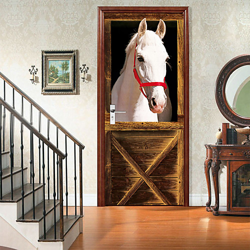 White Horse Pattern Self-adhesive Creative Door Stickers Living Room DIY Decorative Home Waterproof Wall Stickers
White Horse Pattern Self-adhesive Creative Door Stickers Living Room DIY Decorative Home Waterproof Wall Stickers