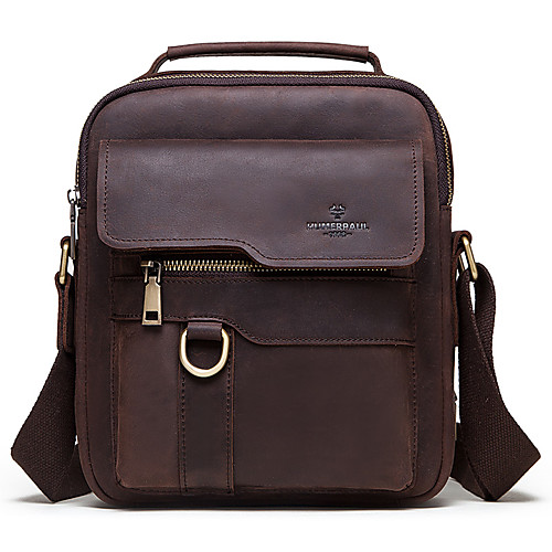 Men's Bags Cowhide Crossbody Bag Zipper Daily Baguette Bag MessengerBag Dark Brown
Men's Bags Cowhide Crossbody Bag Zipper Daily Baguette Bag MessengerBag Dark Brown