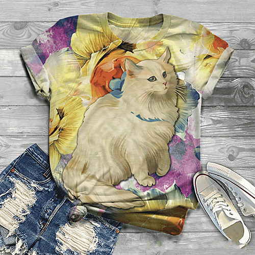 Women's Plus Size Print Animal T shirt Large Size Round Neck Short Sleeve Tops Big Size
Women's Plus Size Print Animal T shirt Large Size Round Neck Short Sleeve Tops Big Size
