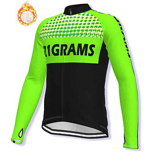 21Grams Men's Long Sleeve Cycling Jacket Winter Fleece Spandex Green Bike Jacket Mountain Bike MTB Road Bike Cycling Fleece Lining Warm Sports Clothing Apparel / Stretchy / Athleisure
21Grams Men's Long Sleeve Cycling Jacket Winter Fleece Spandex Green Bike Jacket Mountain Bike MTB Road Bike Cycling Fleece Lining Warm Sports Clothing Apparel / Stretchy / Athleisure