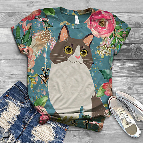Women's Plus Size Print Animal Blouse Shirt Large Size Round Neck Short Sleeve Tops Big Size
Women's Plus Size Print Animal Blouse Shirt Large Size Round Neck Short Sleeve Tops Big Size