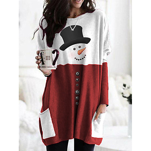 Women's T Shirt Dress Tee Dress Short Mini Dress Red Green Long Sleeve Print Pocket Patchwork Print Fall Spring Round Neck Casual Christmas 2021 S M L XL XXL 3XL 4XL 5XL / Plus Size
Women's T Shirt Dress Tee Dress Short Mini Dress Red Green Long Sleeve Print Pocket Patchwork Print Fall Spring Round Neck Casual Christmas 2021 S M L XL XXL 3XL 4XL 5XL / Plus Size