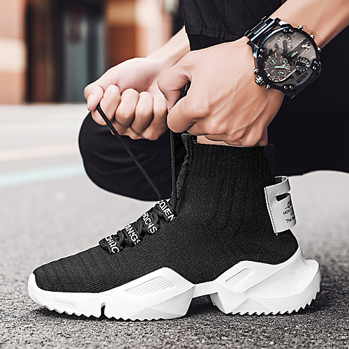 Men's Trainers Athletic Shoes Sporty Casual Daily Outdoor Running Shoes Fitness & Cross Training Shoes Tissage Volant Breathable Wear Proof Black and White White Black Fall Summer
Men's Trainers Athletic Shoes Sporty Casual Daily Outdoor Running Shoes Fitness & Cross Training Shoes Tissage Volant Breathable Wear Proof Black and White White Black Fall Summer