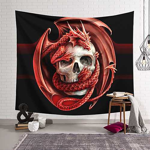 Wall Tapestry Art Decor Blanket Curtain Hanging Home Bedroom Living Room Decoration Polyester Fiber Skull Skull Flying Dragon Lanting Design
Wall Tapestry Art Decor Blanket Curtain Hanging Home Bedroom Living Room Decoration Polyester Fiber Skull Skull Flying Dragon Lanting Design