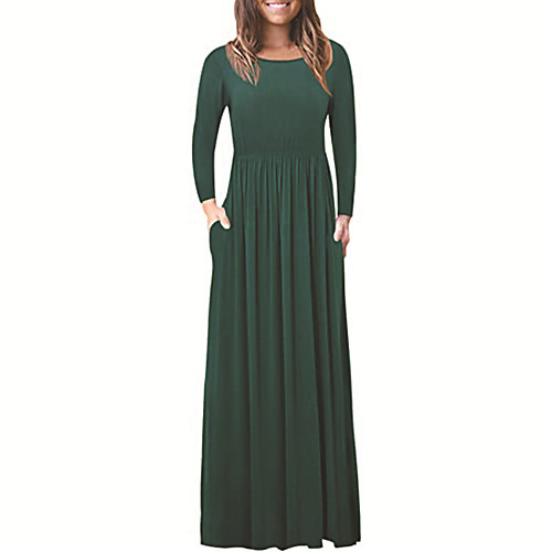 Women's Swing Dress Maxi long Dress Black Blue Purple Green Rainbow Long Sleeve Solid Color Fall Winter Casual 2021 S M L XL XXL 3XL
Women's Swing Dress Maxi long Dress Black Blue Purple Green Rainbow Long Sleeve Solid Color Fall Winter Casual 2021 S M L XL XXL 3XL