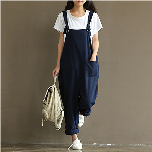 Women's Chinoiserie Casual Overalls Pants Solid Colored Full Length Drawstring Patchwork Black Blue Wine Camel Khaki
Women's Chinoiserie Casual Overalls Pants Solid Colored Full Length Drawstring Patchwork Black Blue Wine Camel Khaki