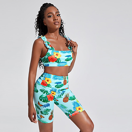 Women's 2 Piece Activewear Set Sports Bra with Tights Athletic Athleisure 2pcs Summer Sleeveless High Waist Spandex Quick Dry Breathable Soft Running Active Training Jogging Exercise Sportswear Blue
Women's 2 Piece Activewear Set Sports Bra with Tights Athletic Athleisure 2pcs Summer Sleeveless High Waist Spandex Quick Dry Breathable Soft Running Active Training Jogging Exercise Sportswear Blue