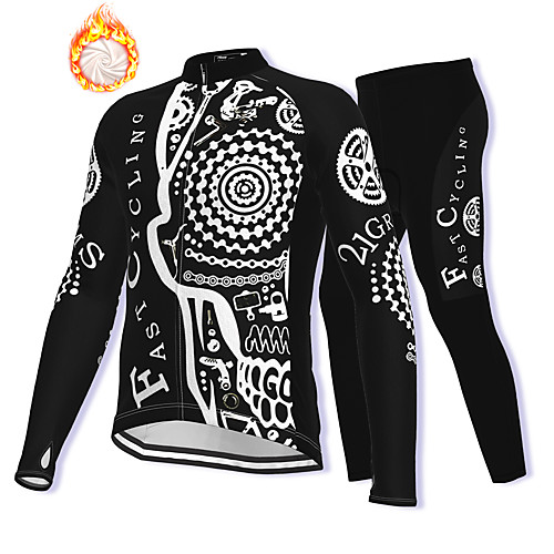 21Grams Men's Long Sleeve Cycling Jacket with Pants Winter Fleece Spandex Black Bike Fleece Lining Warm Sports Graphic Mountain Bike MTB Road Bike Cycling Clothing Apparel / Stretchy / Athleisure
21Grams Men's Long Sleeve Cycling Jacket with Pants Winter Fleece Spandex Black Bike Fleece Lining Warm Sports Graphic Mountain Bike MTB Road Bike Cycling Clothing Apparel / Stretchy / Athleisure