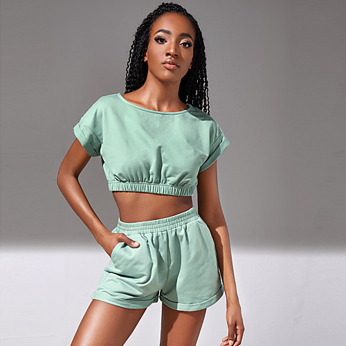 Women's 2 Piece Tracksuit Running T-Shirt With Shorts Athletic Athleisure Short Sleeve 2pcs High Waist Spandex Breathable Quick Dry Soft Running Active Training Jogging Exercise Sportswear Solid
Women's 2 Piece Tracksuit Running T-Shirt With Shorts Athletic Athleisure Short Sleeve 2pcs High Waist Spandex Breathable Quick Dry Soft Running Active Training Jogging Exercise Sportswear Solid