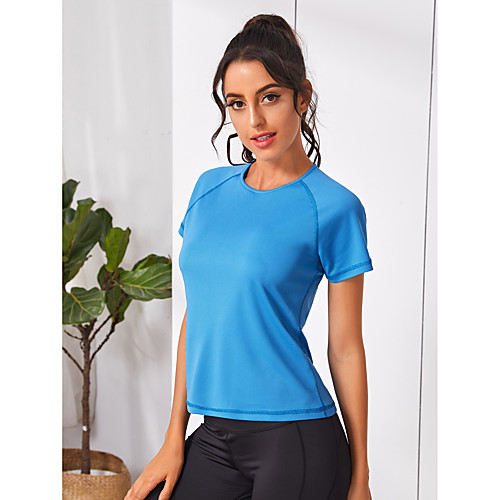 Women's Short Sleeve Running Shirt Tee Tshirt Top Athletic Athleisure Summer Spandex Breathable Soft Sweat Out Gym Workout Running Jogging Training Exercise Sportswear Solid Colored Blue Activewear
Women's Short Sleeve Running Shirt Tee Tshirt Top Athletic Athleisure Summer Spandex Breathable Soft Sweat Out Gym Workout Running Jogging Training Exercise Sportswear Solid Colored Blue Activewear