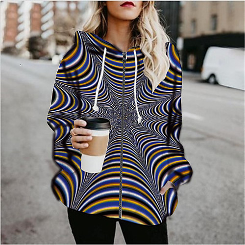 Women's Print Print Fall & Winter Hoodied Jacket Regular Sports Long Sleeve Cotton Blend Coat Tops Rainbow
Women's Print Print Fall & Winter Hoodied Jacket Regular Sports Long Sleeve Cotton Blend Coat Tops Rainbow
