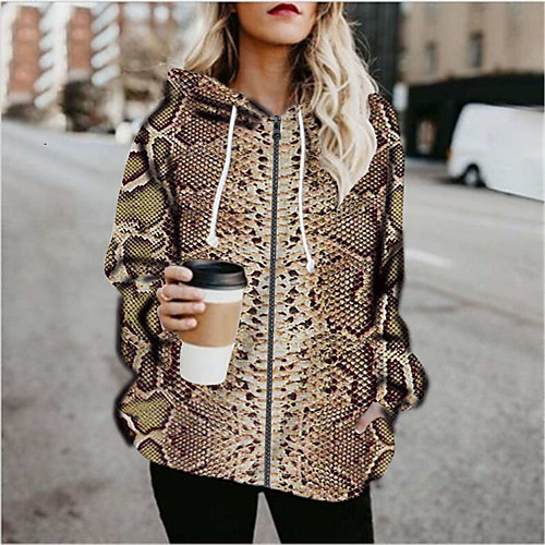 Women's Print Print Fall & Winter Hoodied Jacket Regular Sports Long Sleeve Cotton Blend Coat Tops Gray
Women's Print Print Fall & Winter Hoodied Jacket Regular Sports Long Sleeve Cotton Blend Coat Tops Gray