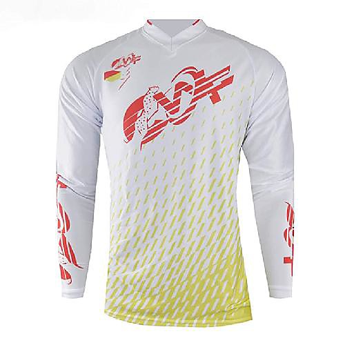 21Grams Men's Long Sleeve Downhill Jersey Spandex White Bike Jersey Top Mountain Bike MTB Road Bike Cycling UV Resistant Quick Dry Sports Clothing Apparel / Athletic
21Grams Men's Long Sleeve Downhill Jersey Spandex White Bike Jersey Top Mountain Bike MTB Road Bike Cycling UV Resistant Quick Dry Sports Clothing Apparel / Athletic
