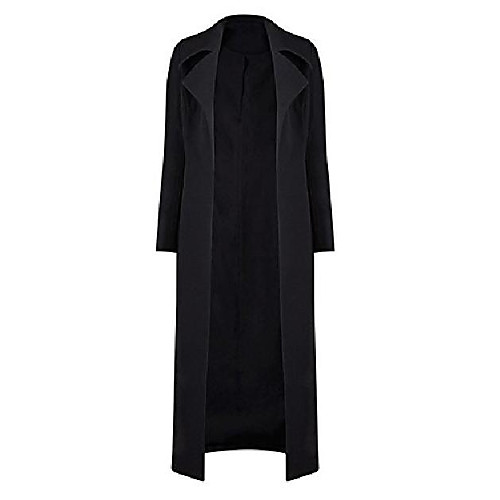women's elegant waterfall trench coat maxi lightweight dust coat outwear black l
women's elegant waterfall trench coat maxi lightweight dust coat outwear black l