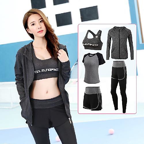 Women's Activewear Set Workout Outfits Athletic Athleisure Long Sleeve 5pcs Winter Lightweight Breathable Quick Dry Fitness Gym Workout Running Active Training Jogging Sportswear Outfit Set Clothing
Women's Activewear Set Workout Outfits Athletic Athleisure Long Sleeve 5pcs Winter Lightweight Breathable Quick Dry Fitness Gym Workout Running Active Training Jogging Sportswear Outfit Set Clothing