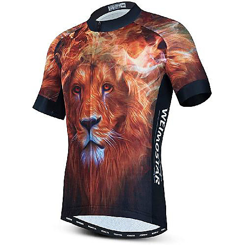 21Grams Men's Short Sleeve Cycling Jersey Coffee Lion Bike Jersey Top Mountain Bike MTB Road Bike Cycling UV Resistant Quick Dry Sports Clothing Apparel / Athletic
21Grams Men's Short Sleeve Cycling Jersey Coffee Lion Bike Jersey Top Mountain Bike MTB Road Bike Cycling UV Resistant Quick Dry Sports Clothing Apparel / Athletic