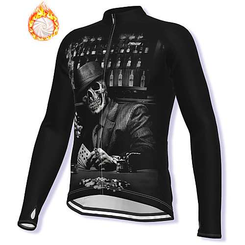 21Grams Men's Long Sleeve Cycling Jacket Winter Fleece Spandex Black Skull Bike Jacket Mountain Bike MTB Road Bike Cycling Fleece Lining Warm Sports Clothing Apparel / Stretchy / Athleisure
21Grams Men's Long Sleeve Cycling Jacket Winter Fleece Spandex Black Skull Bike Jacket Mountain Bike MTB Road Bike Cycling Fleece Lining Warm Sports Clothing Apparel / Stretchy / Athleisure