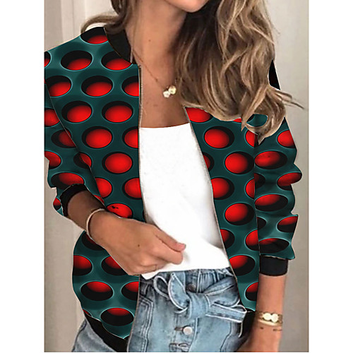 Women's Polka Dot Patchwork Streetwear Spring & Fall Jacket Regular Sports Long Sleeve Rayon Coat Tops Blue
Women's Polka Dot Patchwork Streetwear Spring & Fall Jacket Regular Sports Long Sleeve Rayon Coat Tops Blue