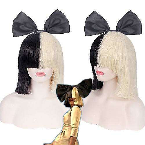 Cosplay Costume Wig This is acting Natural Straight With Bangs Wig Short Black / Gold Black / White Synthetic Hair 14 inch Women's Anime Cosplay Easy to Carry Black White
Cosplay Costume Wig This is acting Natural Straight With Bangs Wig Short Black / Gold Black / White Synthetic Hair 14 inch Women's Anime Cosplay Easy to Carry Black White