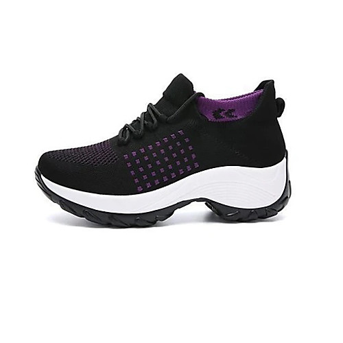 Women's Trainers Athletic Shoes Sneakers Round Toe Sporty Casual Basic Daily Walking Shoes Knit Tissage Volant Black / Red Purple Blue
Women's Trainers Athletic Shoes Sneakers Round Toe Sporty Casual Basic Daily Walking Shoes Knit Tissage Volant Black / Red Purple Blue