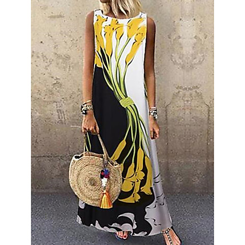 Women's A Line Dress Maxi long Dress White Yellow Sleeveless Floral Patchwork Print Spring Summer Round Neck Casual 2021 S M L XL XXL 3XL 4XL 5XL
Women's A Line Dress Maxi long Dress White Yellow Sleeveless Floral Patchwork Print Spring Summer Round Neck Casual 2021 S M L XL XXL 3XL 4XL 5XL