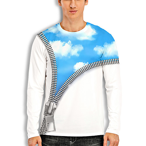Men's T shirt 3D Print Graphic 3D Print Long Sleeve Casual Tops Cartoon Classic White
Men's T shirt 3D Print Graphic 3D Print Long Sleeve Casual Tops Cartoon Classic White