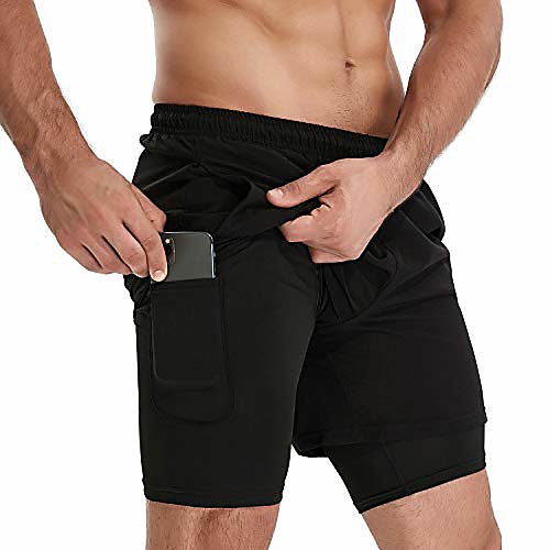 mens 2 in 1 running shorts gym workout athletic training compression underwear liner with zipper pocket black s
mens 2 in 1 running shorts gym workout athletic training compression underwear liner with zipper pocket black s