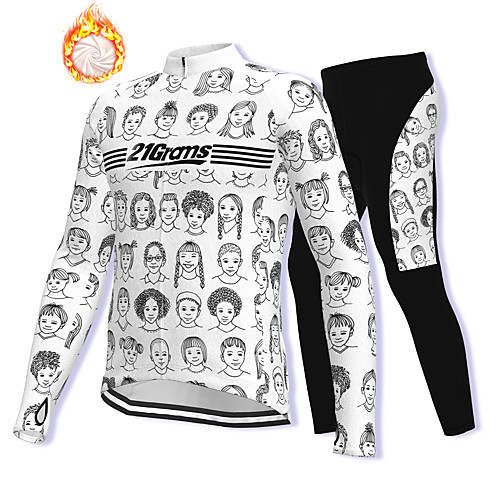 21Grams Men's Long Sleeve Cycling Jacket with Pants Winter Fleece Spandex White Bike Fleece Lining Warm Sports Graphic Mountain Bike MTB Road Bike Cycling Clothing Apparel / Stretchy / Athleisure
21Grams Men's Long Sleeve Cycling Jacket with Pants Winter Fleece Spandex White Bike Fleece Lining Warm Sports Graphic Mountain Bike MTB Road Bike Cycling Clothing Apparel / Stretchy / Athleisure