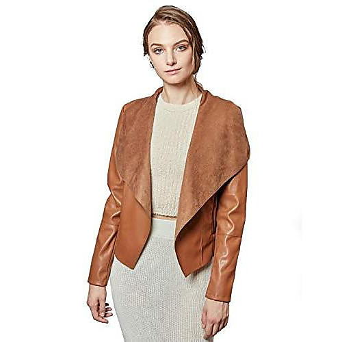 women's faux leather jacket waterfall open front blazer leather jackets short motorcycle jacket coat brown
women's faux leather jacket waterfall open front blazer leather jackets short motorcycle jacket coat brown