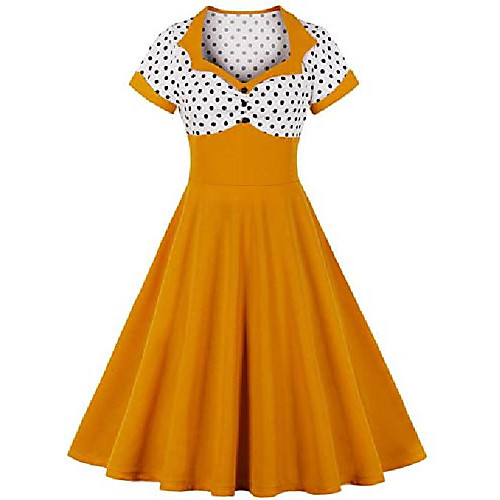 women's 50s retro rockabilly evening dresses cocktail party dress ball gown large sizes (yellow, m)
women's 50s retro rockabilly evening dresses cocktail party dress ball gown large sizes (yellow, m)