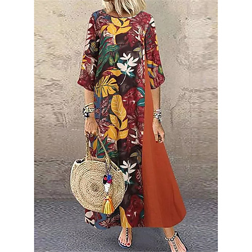 Women's Swing Dress Midi Dress Red Khaki Dusty Blue Half Sleeve Print Patchwork Print Fall Spring Round Neck Elegant Vintage 2021 S M L XL XXL 3XL 4XL 5XL / Plus Size
Women's Swing Dress Midi Dress Red Khaki Dusty Blue Half Sleeve Print Patchwork Print Fall Spring Round Neck Elegant Vintage 2021 S M L XL XXL 3XL 4XL 5XL / Plus Size