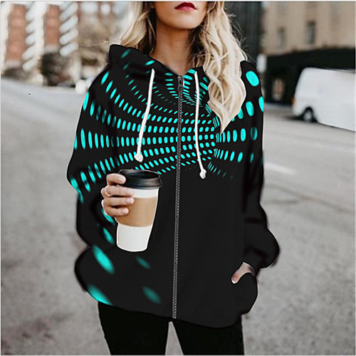 Women's Print Print Fall & Winter Hoodied Jacket Regular Sports Long Sleeve Cotton Blend Coat Tops Black
Women's Print Print Fall & Winter Hoodied Jacket Regular Sports Long Sleeve Cotton Blend Coat Tops Black