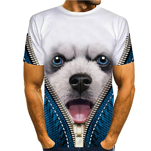 Men's T shirt 3D Print Graphic 3D Animal Print Short Sleeve Casual Tops Cartoon Classic Blue
Men's T shirt 3D Print Graphic 3D Animal Print Short Sleeve Casual Tops Cartoon Classic Blue