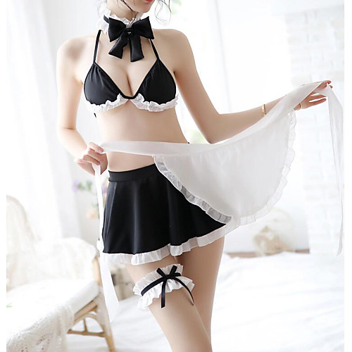 Women's Backless Bow Babydoll & Slips Uniforms & Cheongsams Suits Nightwear Patchwork Black One-Size
Women's Backless Bow Babydoll & Slips Uniforms & Cheongsams Suits Nightwear Patchwork Black One-Size