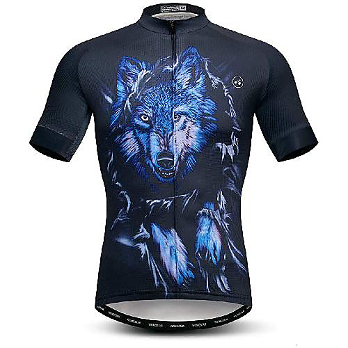 21Grams Men's Short Sleeve Cycling Jersey Black Wolf Bike Jersey Mountain Bike MTB Road Bike Cycling Breathable Quick Dry Sports Clothing Apparel / Athletic
21Grams Men's Short Sleeve Cycling Jersey Black Wolf Bike Jersey Mountain Bike MTB Road Bike Cycling Breathable Quick Dry Sports Clothing Apparel / Athletic