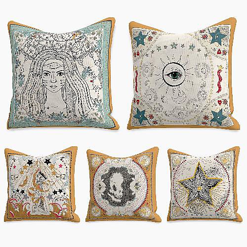 tarot divination cushion cover 5pc linen soft decorative square throw pillow cover cushion case pillowcase for sofa bedroom 45 x 45 cm (18 x 18 inch) superior quality machine washable
tarot divination cushion cover 5pc linen soft decorative square throw pillow cover cushion case pillowcase for sofa bedroom 45 x 45 cm (18 x 18 inch) superior quality machine washable
