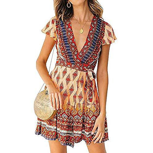 ladies summer dress bohemia dresses casual women dress mini dress swing short sleeves beach dresses (2xl = eu 42-44, orange)
ladies summer dress bohemia dresses casual women dress mini dress swing short sleeves beach dresses (2xl = eu 42-44, orange)