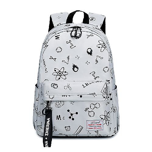 Unisex Nylon School Bag Large Capacity Zipper Floral Print Daily Outdoor Backpack Black Light Grey
Unisex Nylon School Bag Large Capacity Zipper Floral Print Daily Outdoor Backpack Black Light Grey