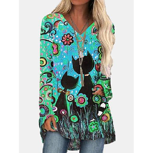 Women's T Shirt Dress Tee Dress Short Mini Dress Blue Purple Red Yellow Green Long Sleeve Print Patchwork Print Fall Spring V Neck Casual 2021 S M L XL XXL 3XL 4XL 5XL / Plus Size
Women's T Shirt Dress Tee Dress Short Mini Dress Blue Purple Red Yellow Green Long Sleeve Print Patchwork Print Fall Spring V Neck Casual 2021 S M L XL XXL 3XL 4XL 5XL / Plus Size