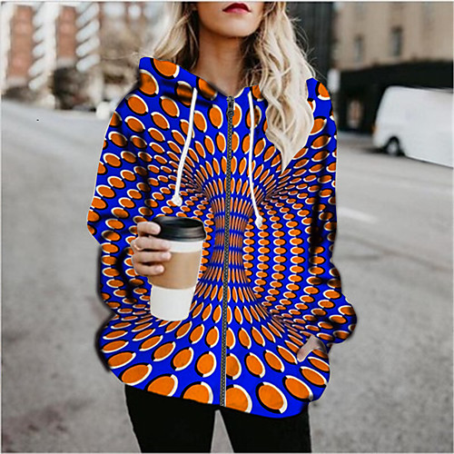 Women's Print Print Fall & Winter Hoodied Jacket Regular Sports Long Sleeve Cotton Blend Coat Tops Rainbow
Women's Print Print Fall & Winter Hoodied Jacket Regular Sports Long Sleeve Cotton Blend Coat Tops Rainbow