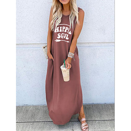 Women's T Shirt Dress Tee Dress Maxi long Dress Blue Blushing Pink Camel Green Gray Sleeveless Print Solid Color Patchwork Print Spring Summer Round Neck Casual 2021 S M L XL
Women's T Shirt Dress Tee Dress Maxi long Dress Blue Blushing Pink Camel Green Gray Sleeveless Print Solid Color Patchwork Print Spring Summer Round Neck Casual 2021 S M L XL