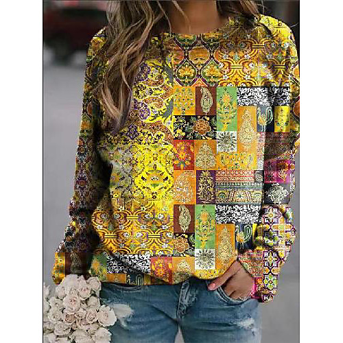 Women's Plus Size Patchwork Print Graphic Prints Blouse Large Size Round Neck Long Sleeve Tops Big Size
Women's Plus Size Patchwork Print Graphic Prints Blouse Large Size Round Neck Long Sleeve Tops Big Size